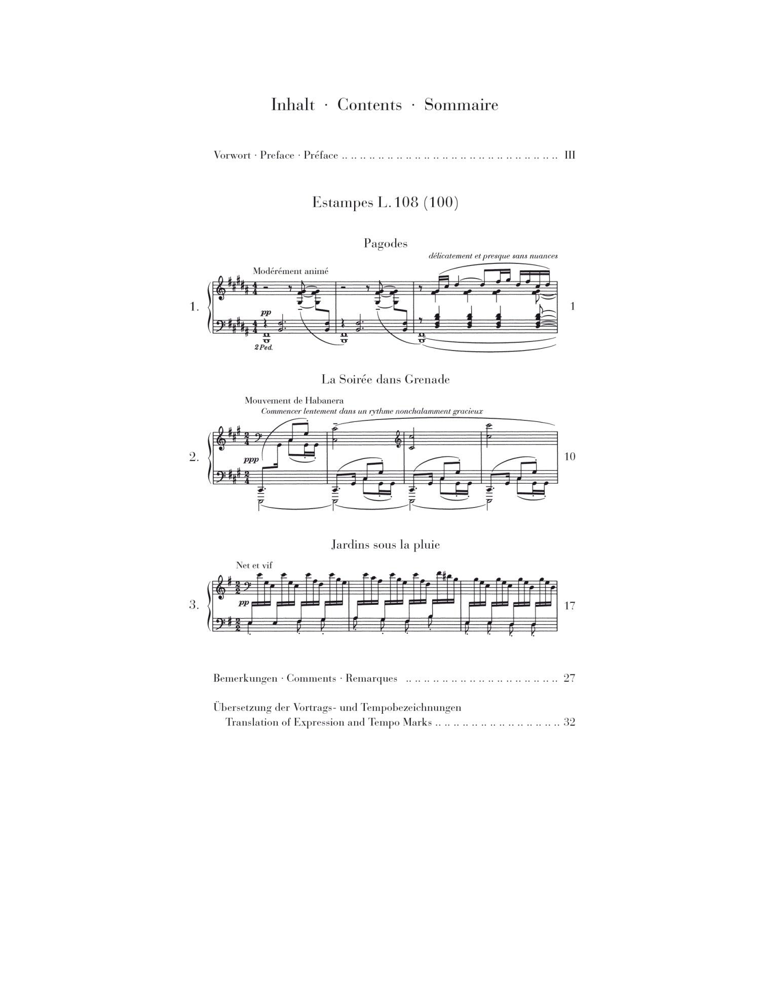 Debussy: Estampes for Piano Solo