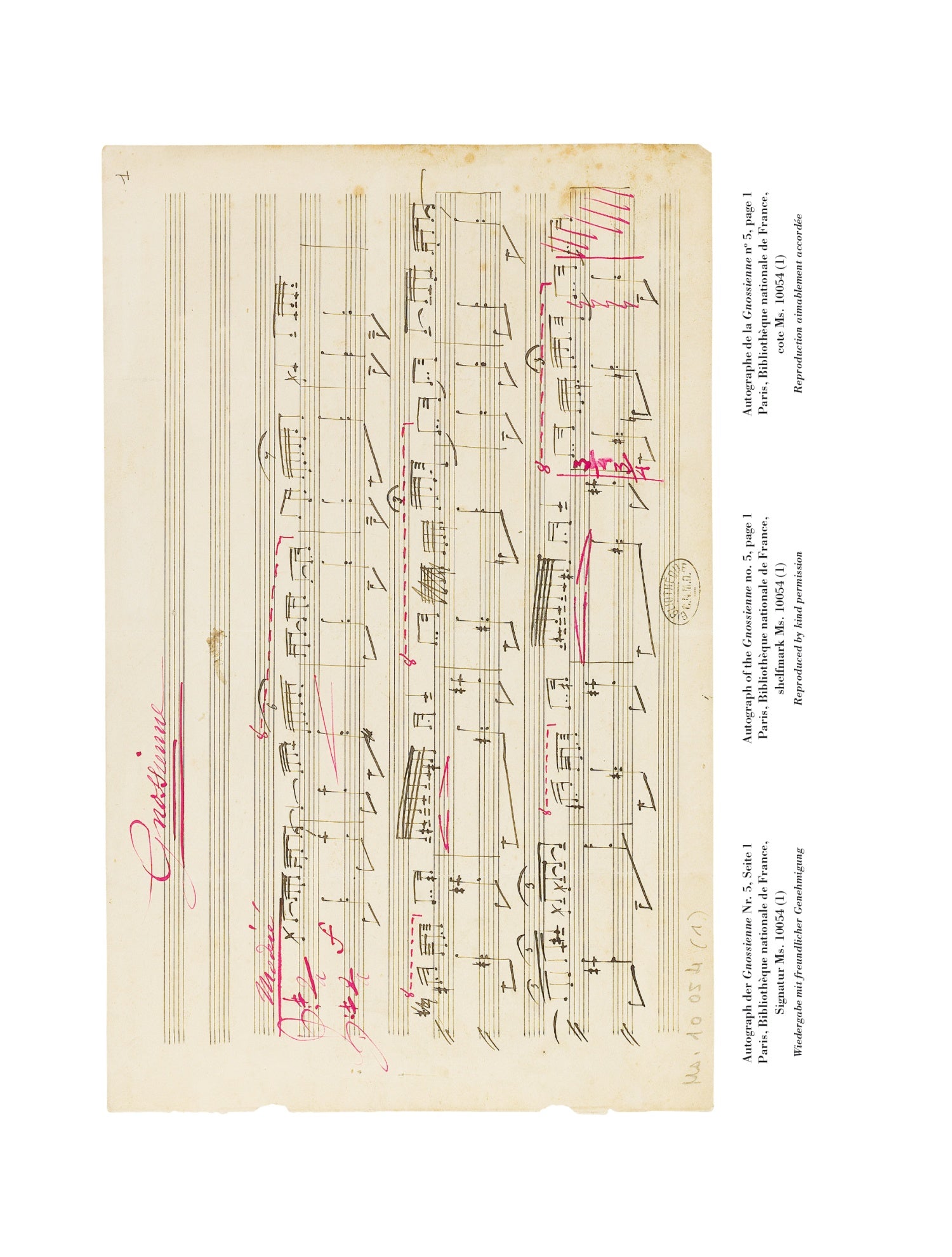 Satie: Gnossiennes Piano Solo