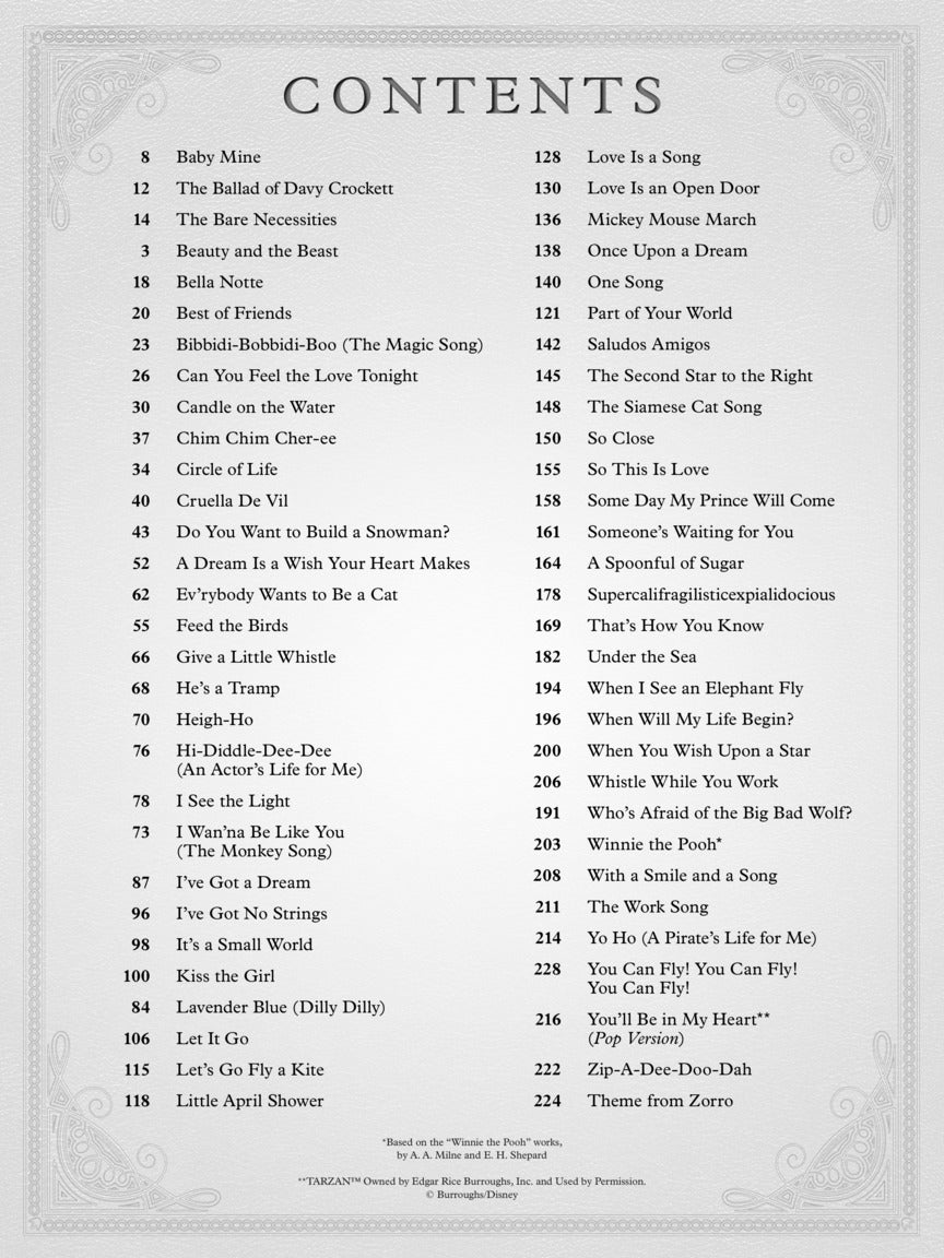 The Disney Collection for Easy Piano