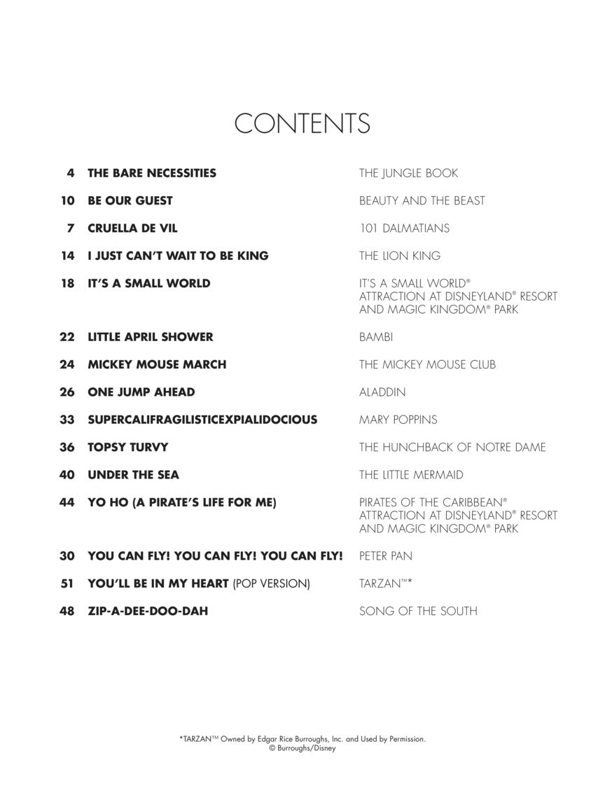 Disney Songs for Ragtime Piano arr. Phillip Keveren