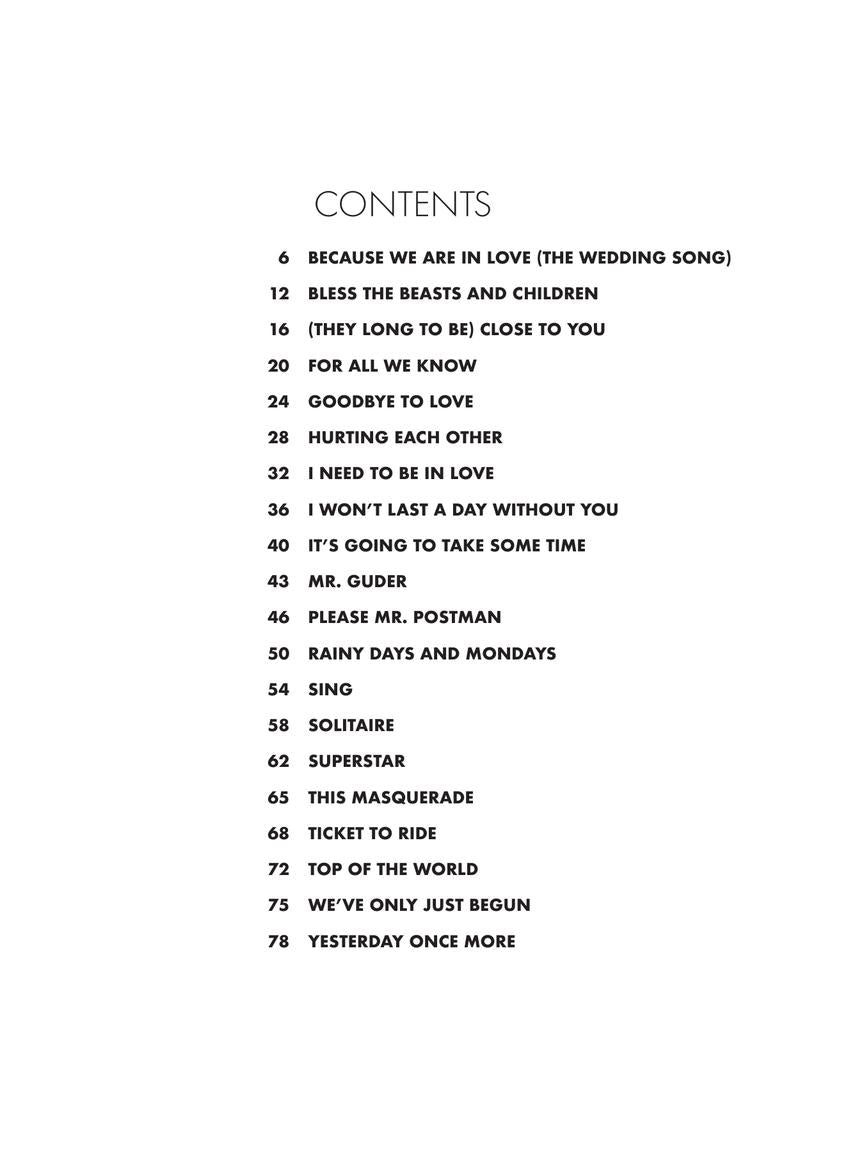 The Carpenters for Solo Piano arr. Phillip Keveren