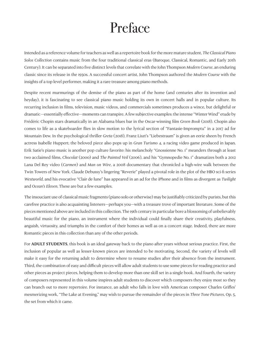 The Classical Piano Solos Collection