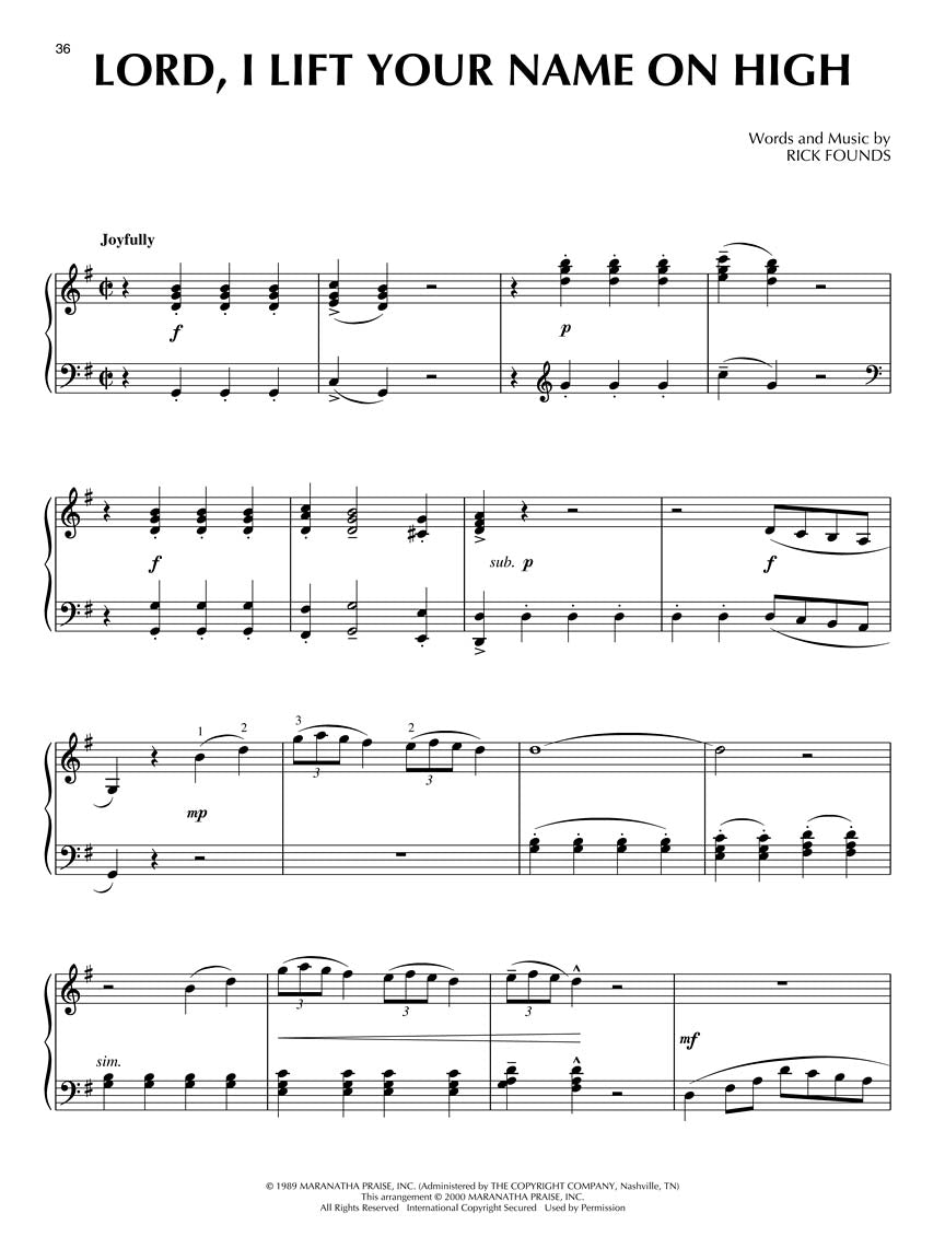 Shout to the Lord! for Piano Soloist arr. Phillip Keveren