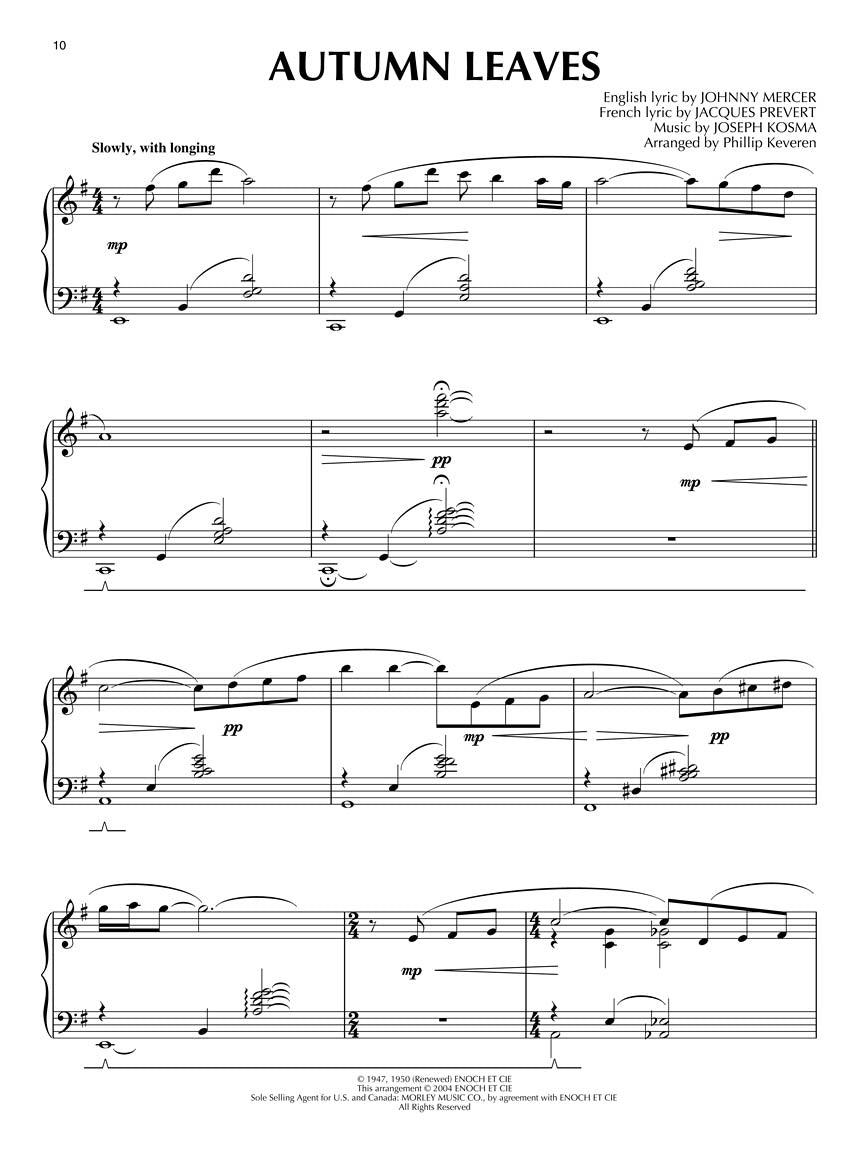 Great Standards for Piano Soloist arr. Phillip Keveren