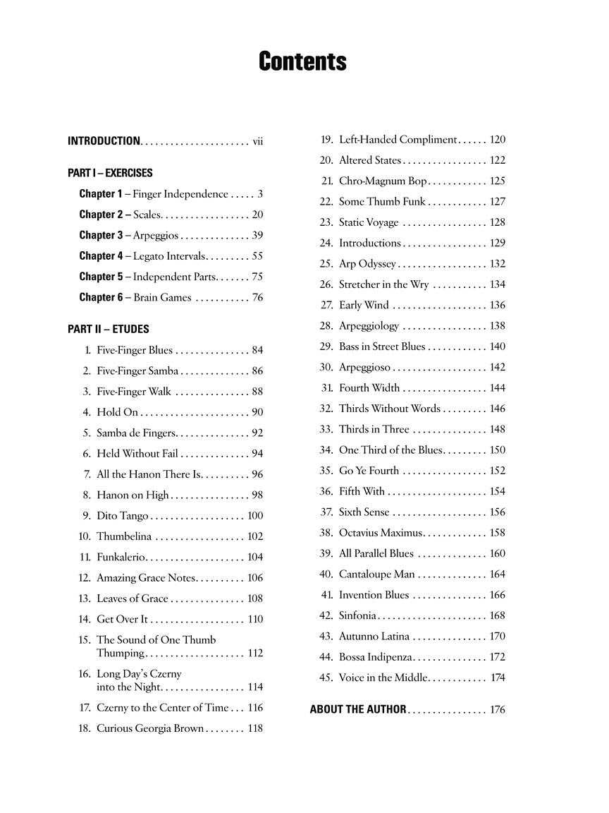 Jazz Piano Technique - Exercises, Etudes & Ideas for Building Chops