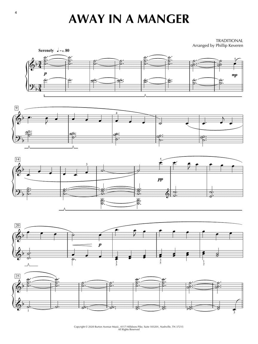 Piano Calm Christmas for Piano Solo arr. Phillip Keveren
