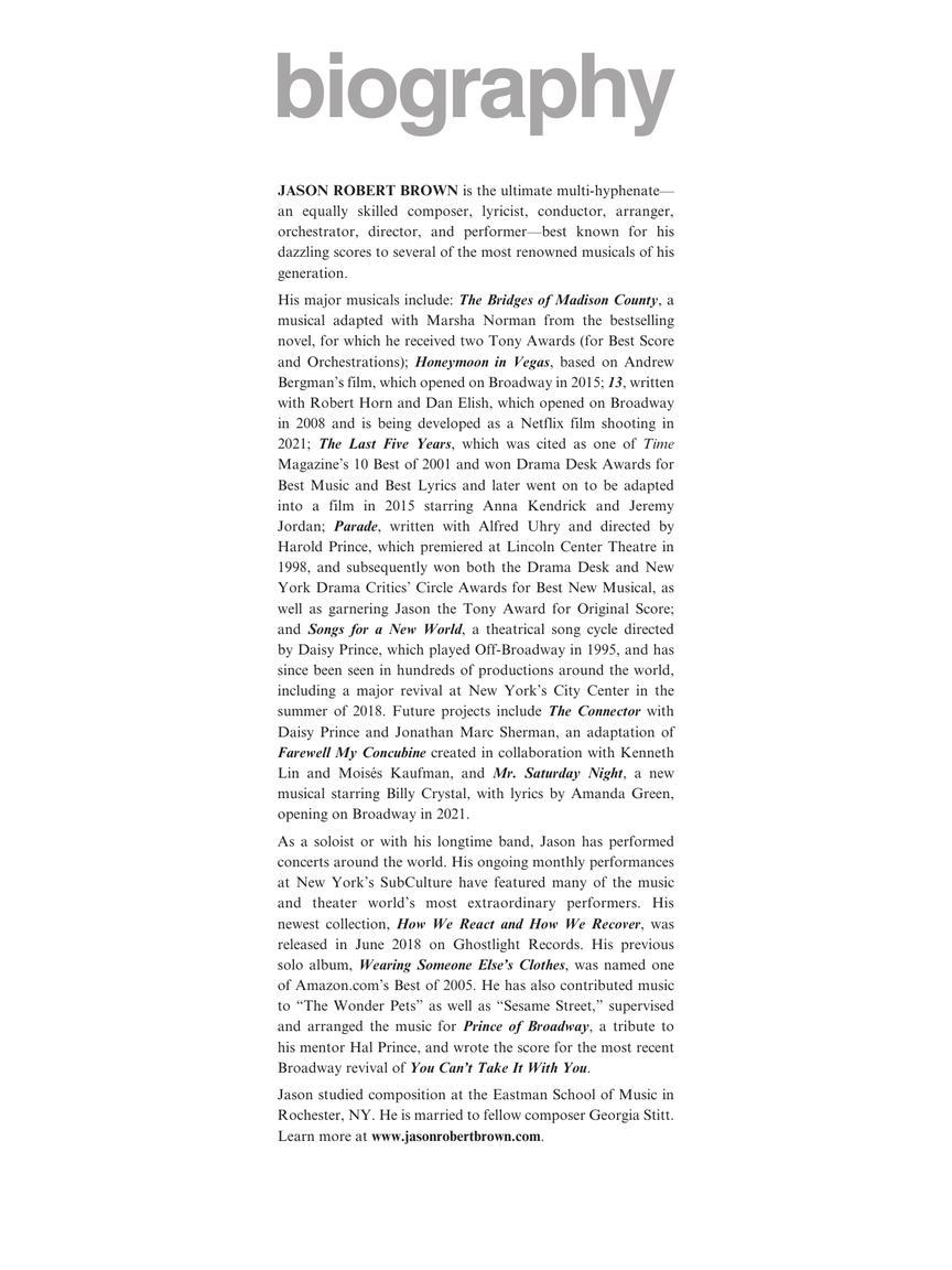 Jason Robert Brown Collection - Volume 2