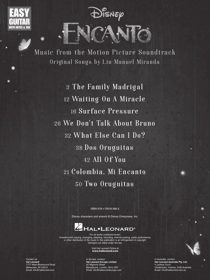 Encanto for Easy Guitar with Notes & Tab