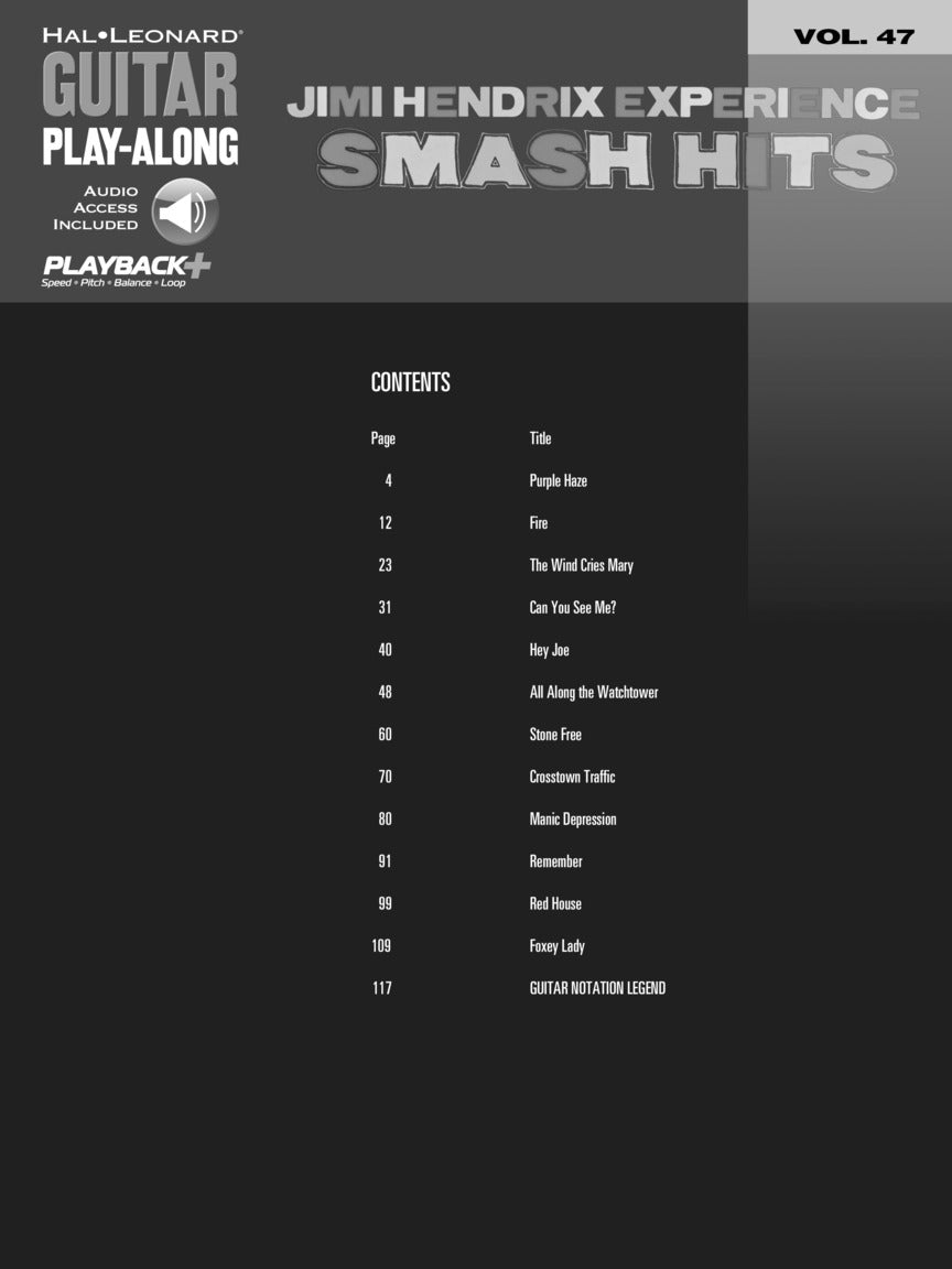 Jimi Hendrix Experience - Smash Hits Guitar Play-Along
