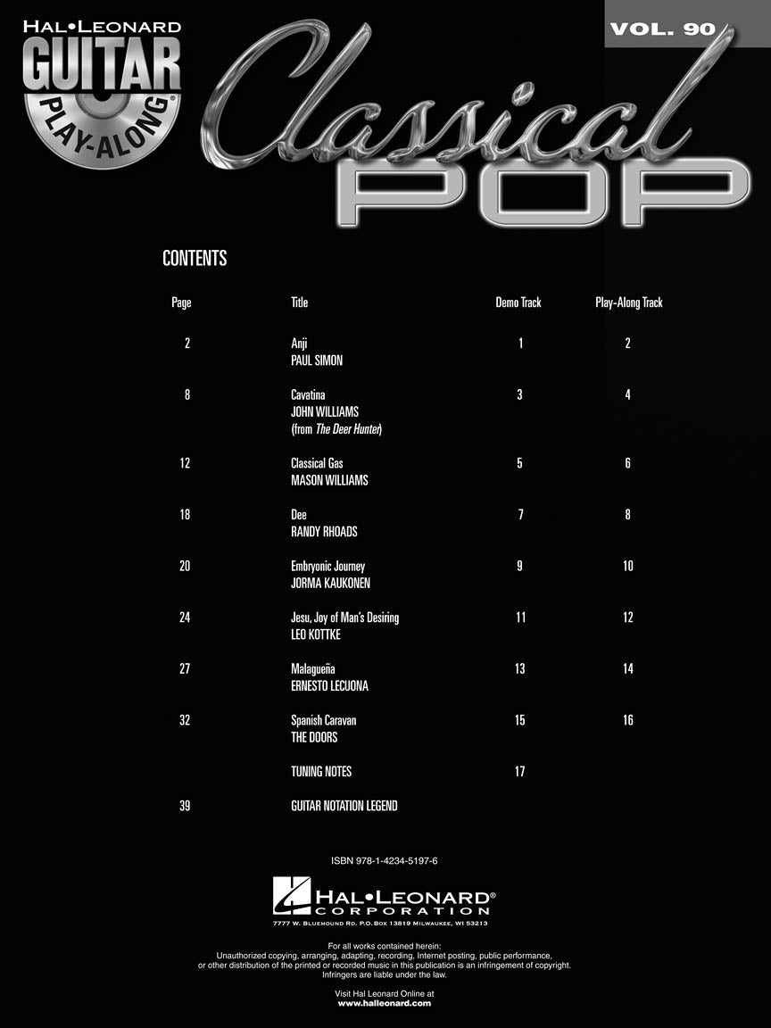 Classical Pop Guitar Play-Along