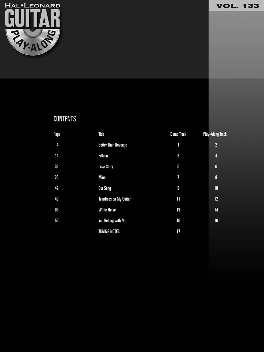 Taylor Swift, Guitar Play-Along Volume 133