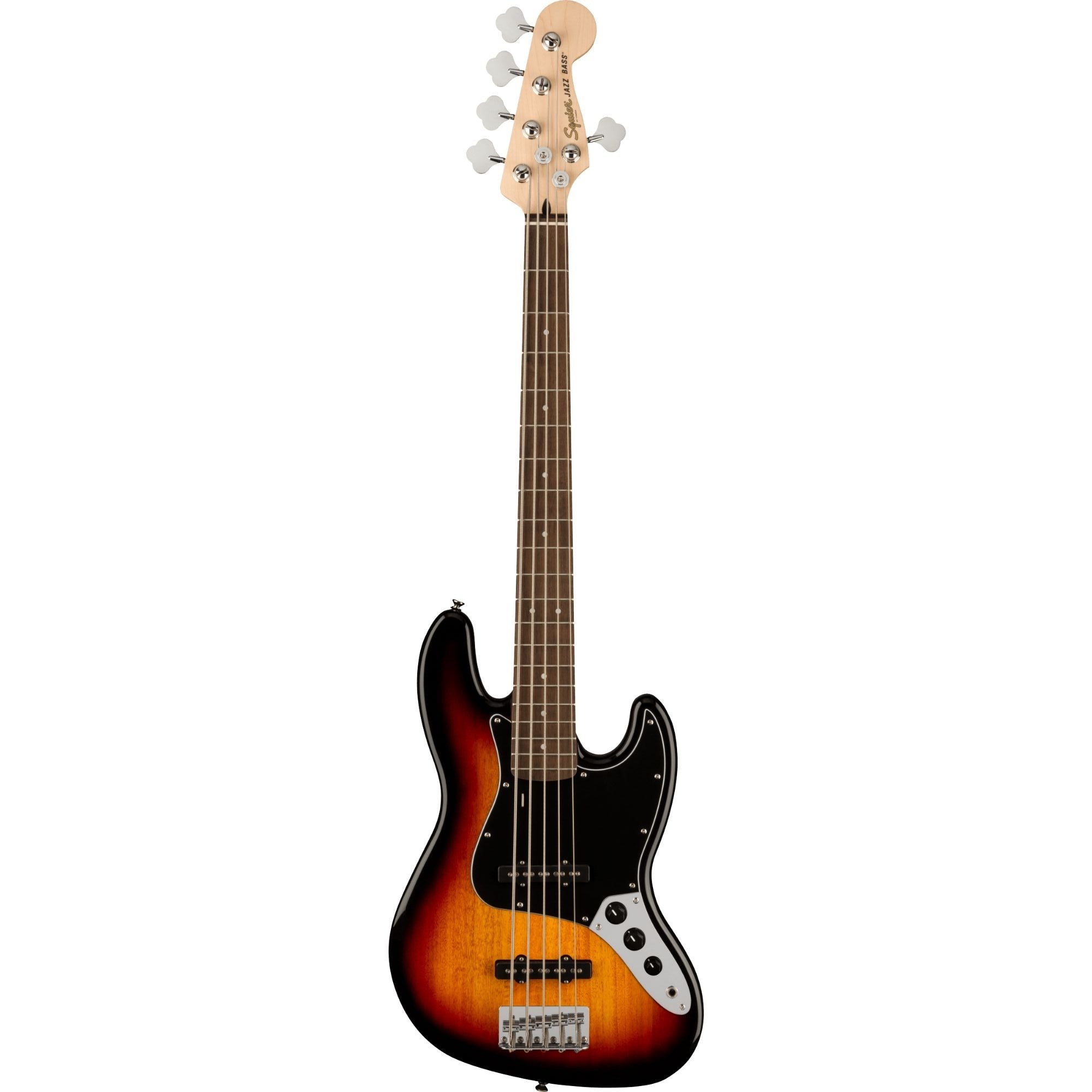 Squier Affinity Jazz Bass V, Black Pickguard, 3-Colour Sunburst