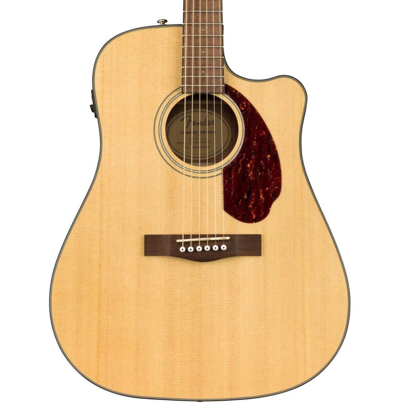 Fender CD-140SCE Acoustic-Electric Guitar, Natural w/ Hardcase
