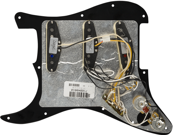 Fender Pre-Wired Strat Pickguard, Custom Shop Fat 50's SSS, 11 Hole Black, White or Tortoise Shell