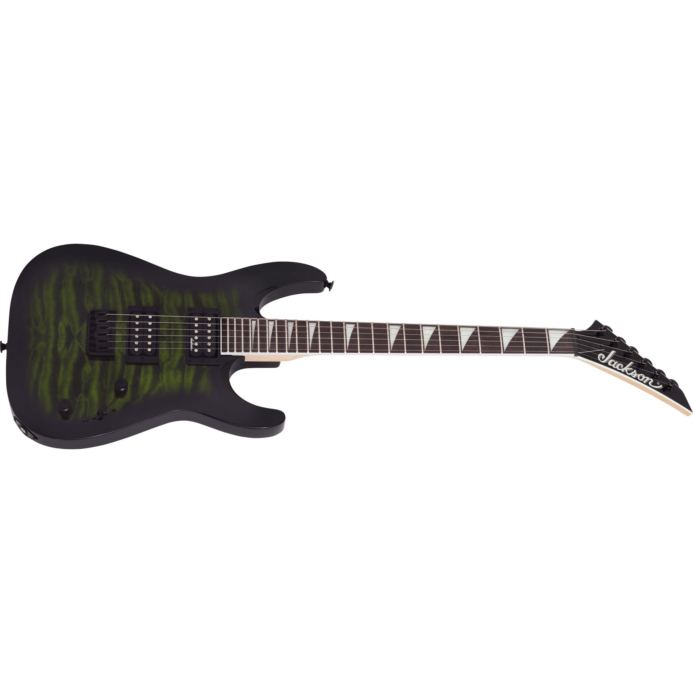 Jackson JS Series Dinky Arch Top JS32Q DKA HT, Transparent Green Burst
