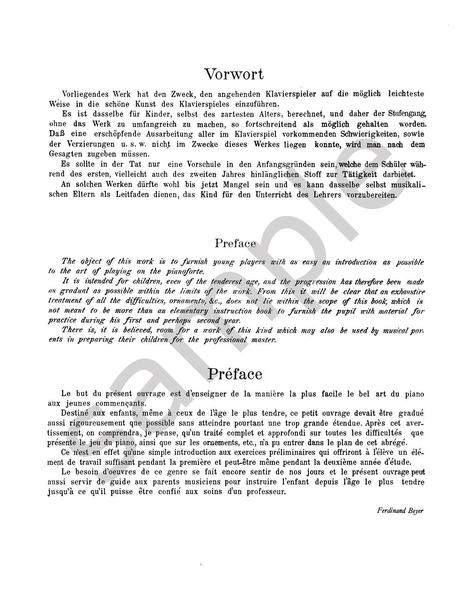 Beyer: Elementary Method Op. 101