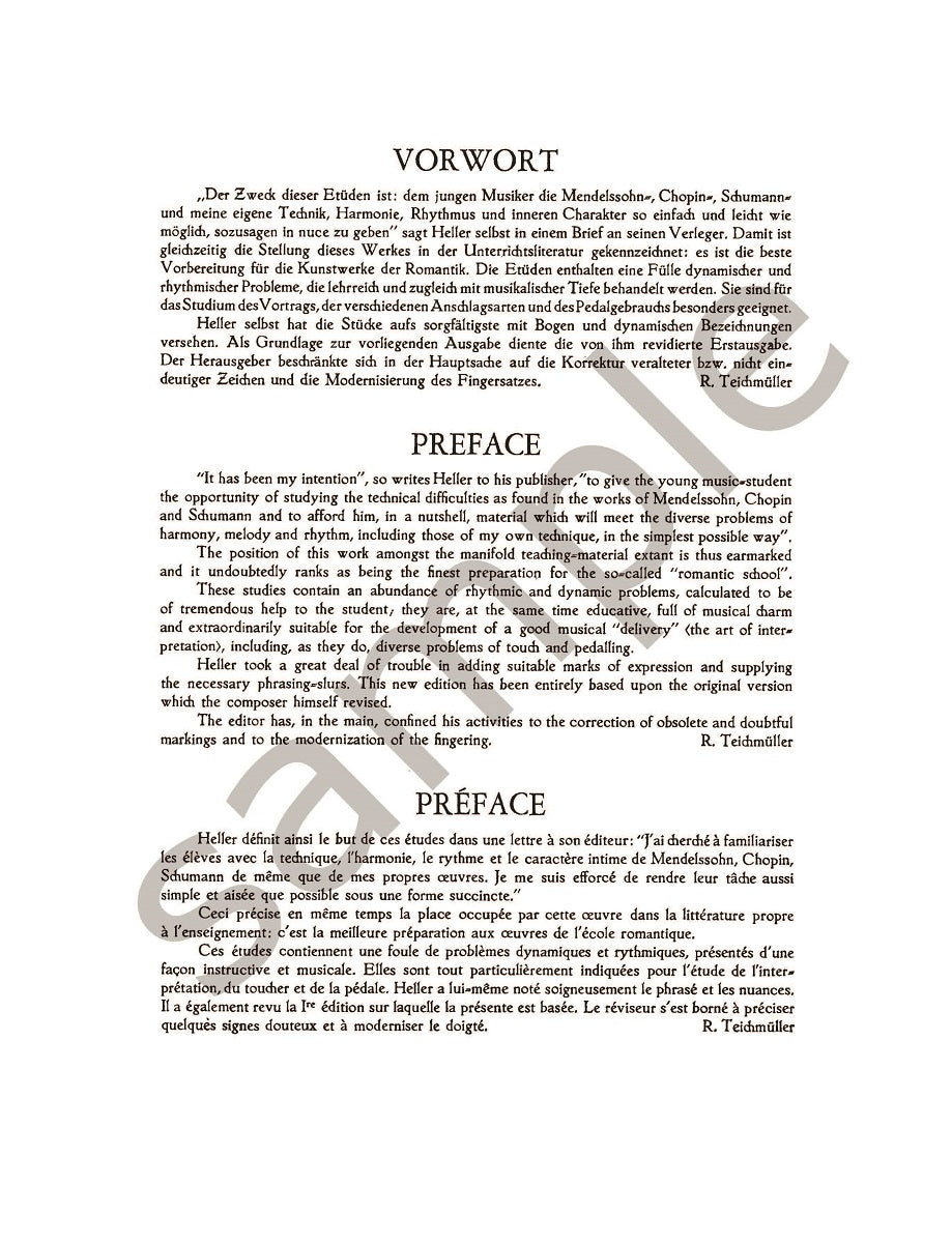 Heller: 24 Melodious Studies Op. 125