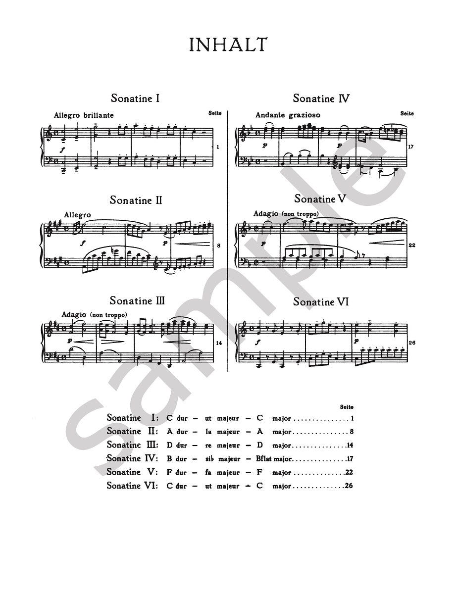 Mozart: 6 Viennese Sonatinas for Piano