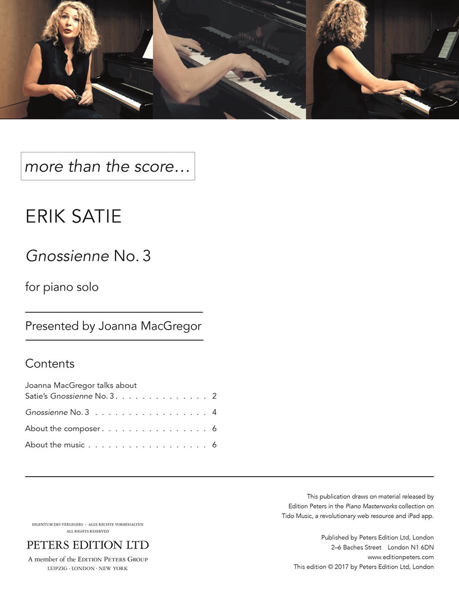 Satie: Gnosienne No. 3 for Solo Piano