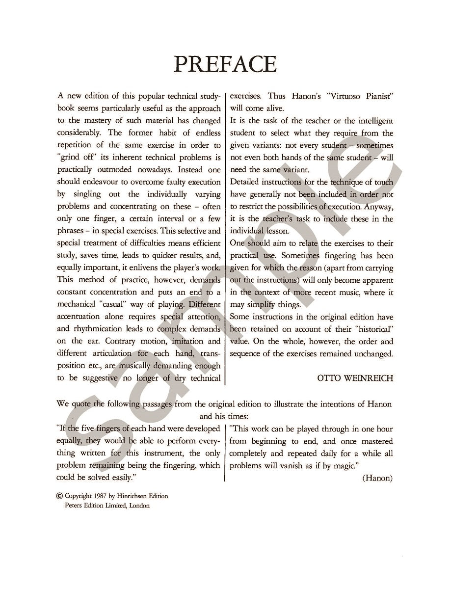 Hanon: The Virtuoso Pianist