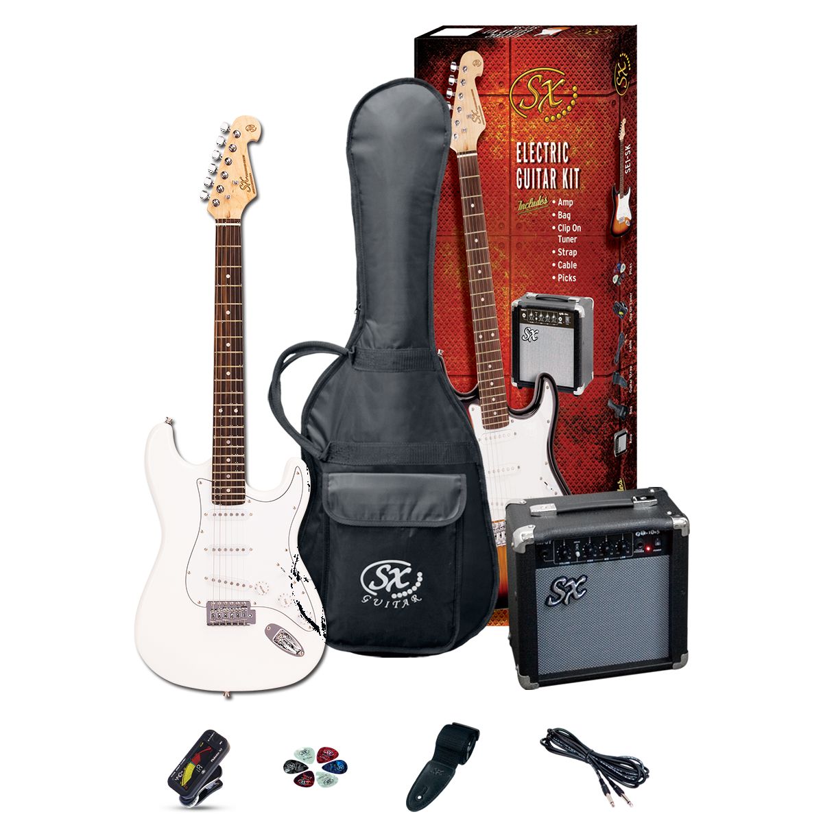 SX Beginners Plug 'n Play Electric Guitar Pack