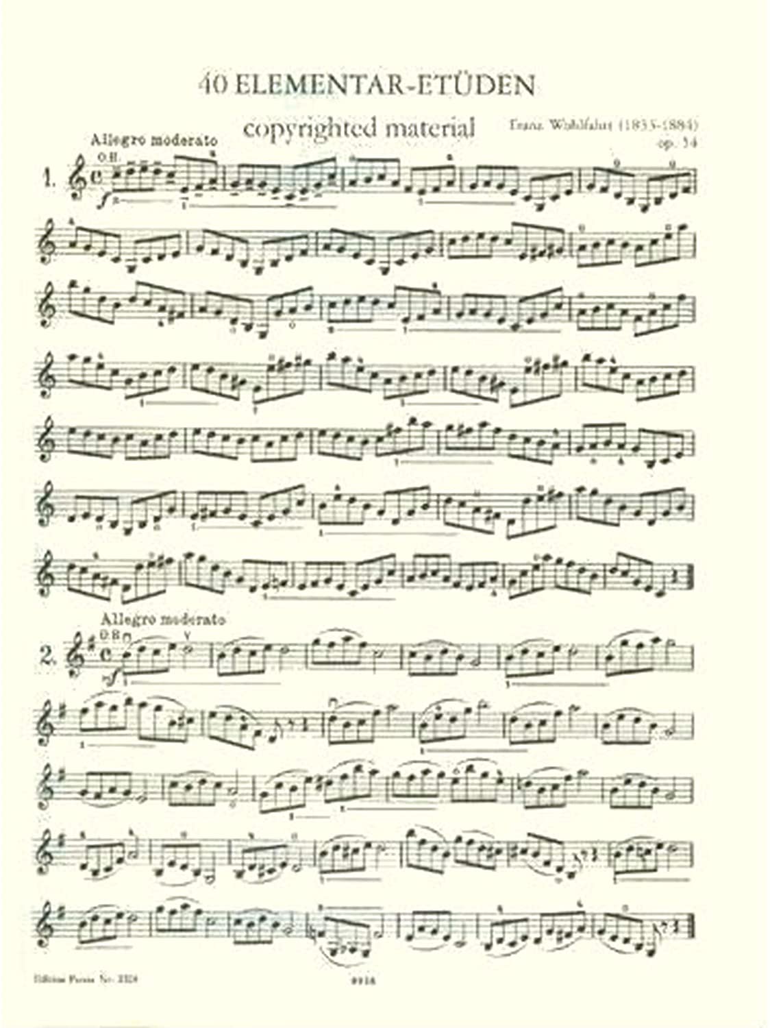 Wohlfahrt: 40 Studies Op. 54 for Violin