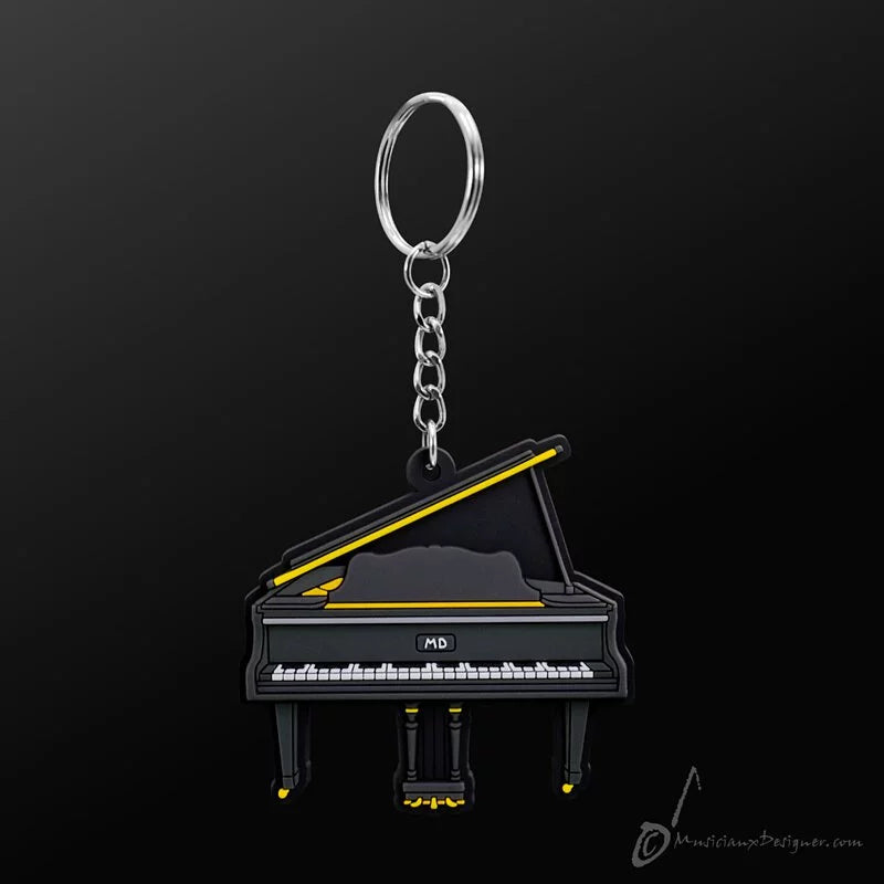 Music Key Ring - Grand Piano (Black)