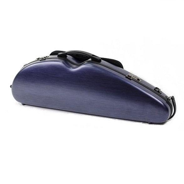 HQ Half Moon Violin Case, Brushed Blue
