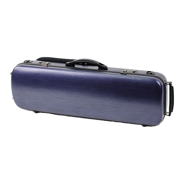 HQ Oblong 4/4 Violin Case, Brushed Blue