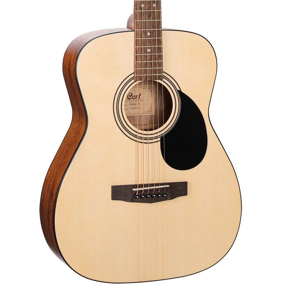 Cort AF510 Acoustic Folk Guitar, Natural w/ Bag
