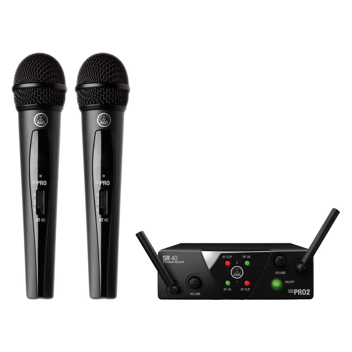 AKG Vocal Wireless System - WMS40 Mini Dual Vocal Set A+C Band