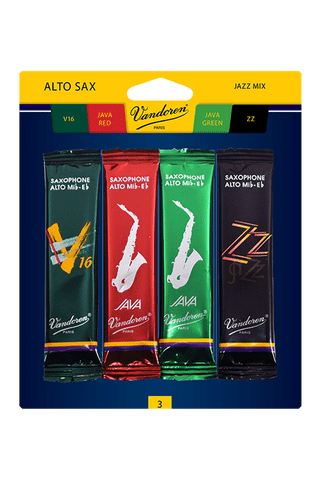Vandoren Alto Saxophone Reeds, Jazz Mix Card