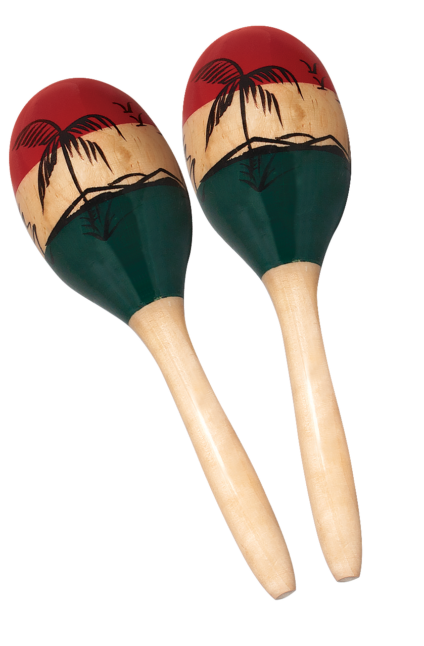 AMS ED764 10" Tropical Wooden Maracas