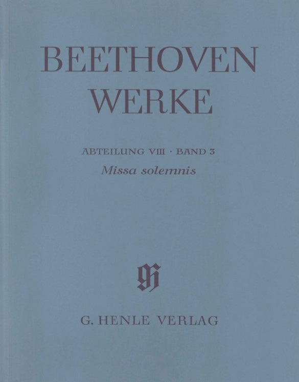 Beethoven: Missa solemnis in D Major Op 123 Full Score