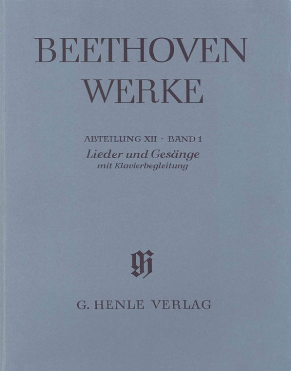 Beethoven: Songs with Piano Accompaniment Full Score