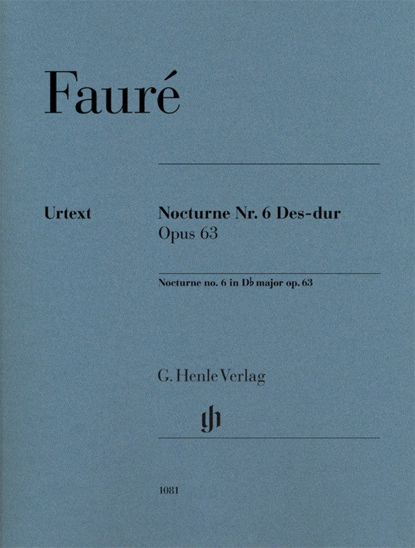 Fauré: Nocturne No 6 in Db Major Op 63 Piano