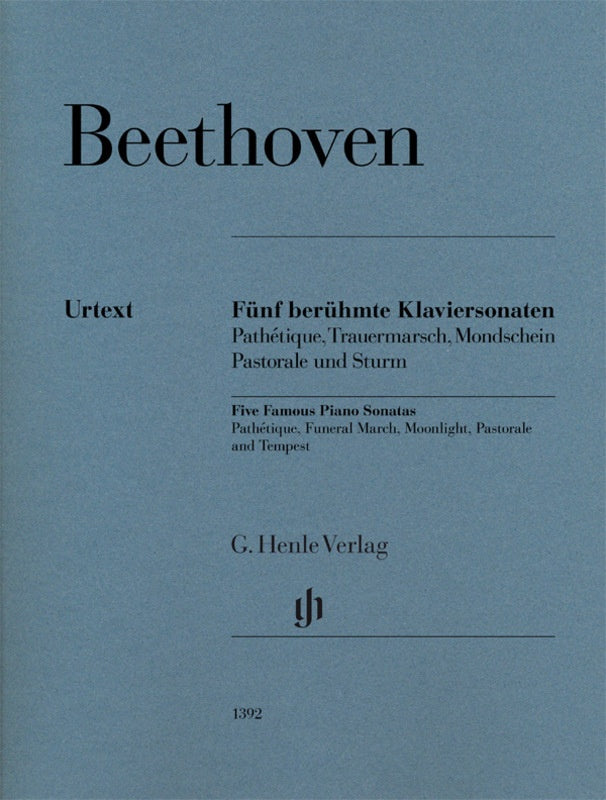 Beethoven: Five Famous Piano Sonatas