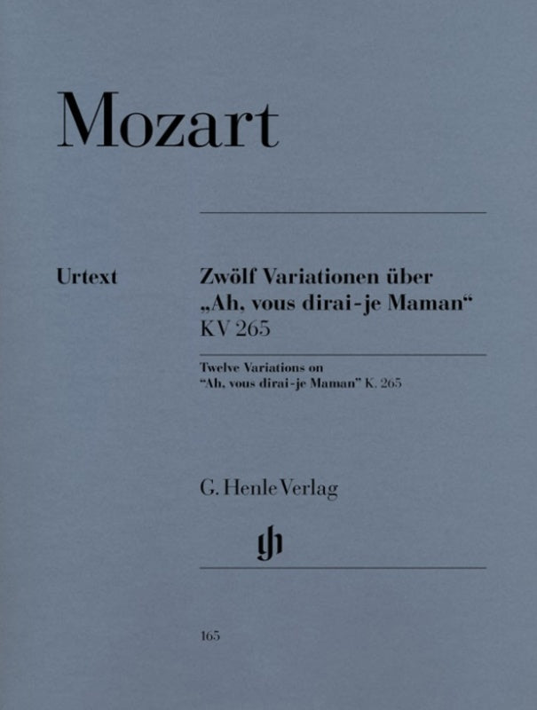 Mozart: 12 Variations on "Ah, vous dirai-je Maman" K. 265 Piano Solo