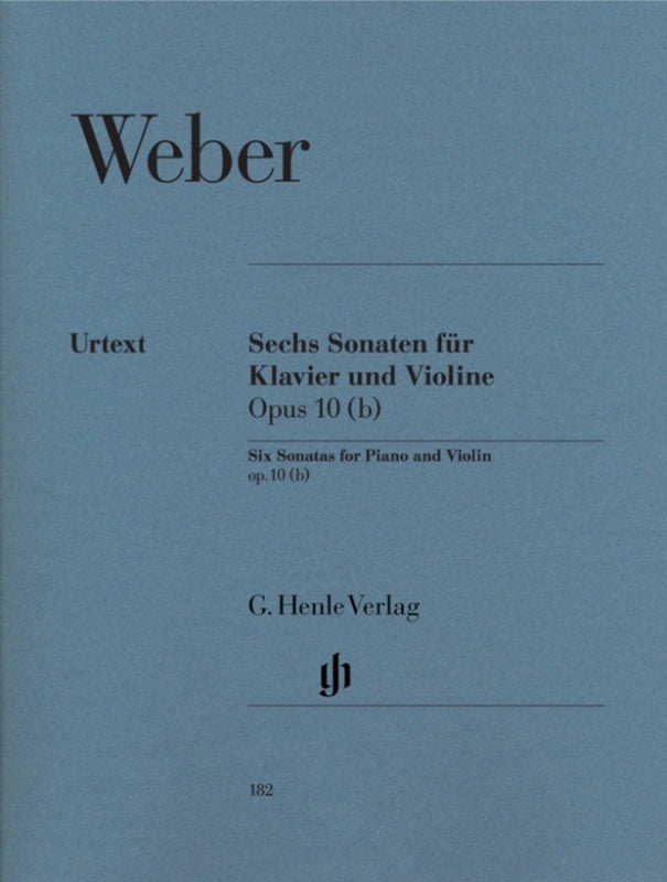 Weber: 6 Violin Sonatas Op 10b for Violin & Piano