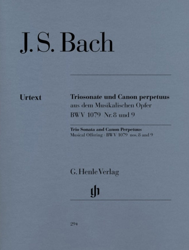 Bach: Trio Sonata from Musical Offering Fl/for Violin & Piano