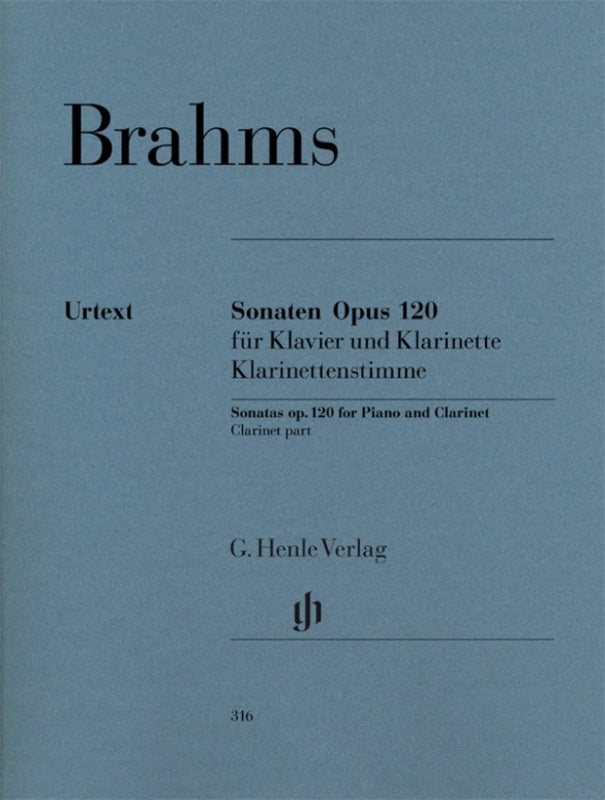 Brahms: Clarinet Sonatas op. 120 No. 1 & 2 Clarinet Part