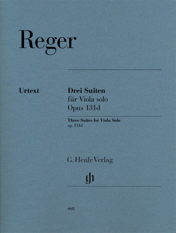 Reger: Three Suites for Viola solo Op 131 d