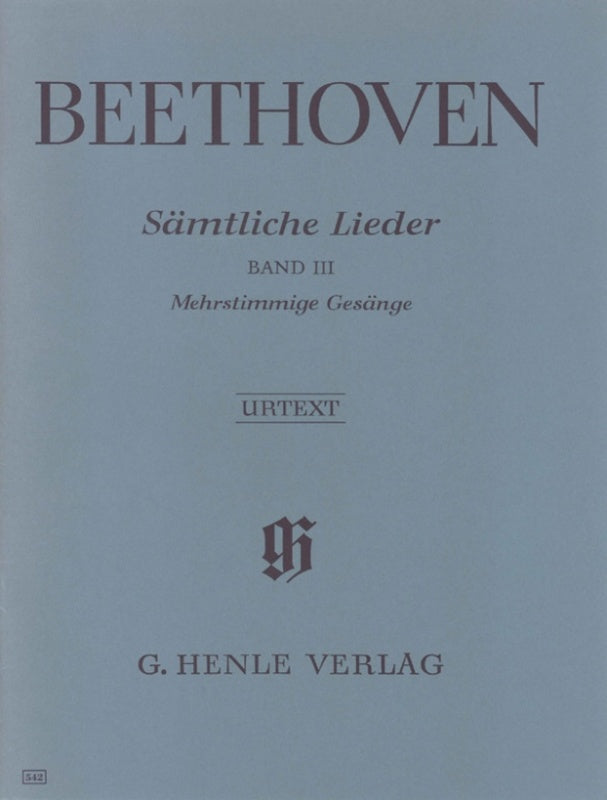 Beethoven: Complete Songs for Voice & Piano Volume 3