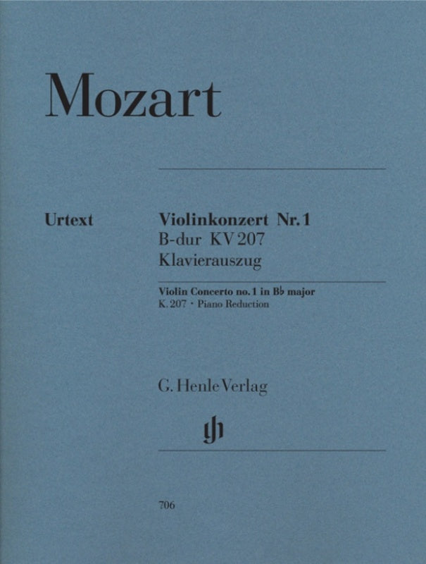 Mozart: Violin Concerto No 1 in B-flat Major K 207 for Violin & Piano