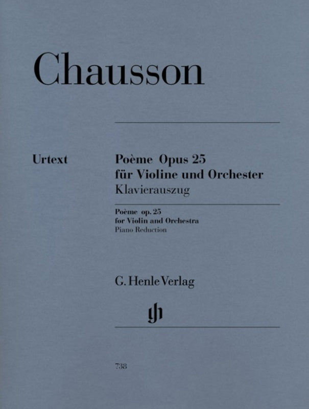 Chausson: Poeme for Violin & Orchestra Op 25 Violin & Piano