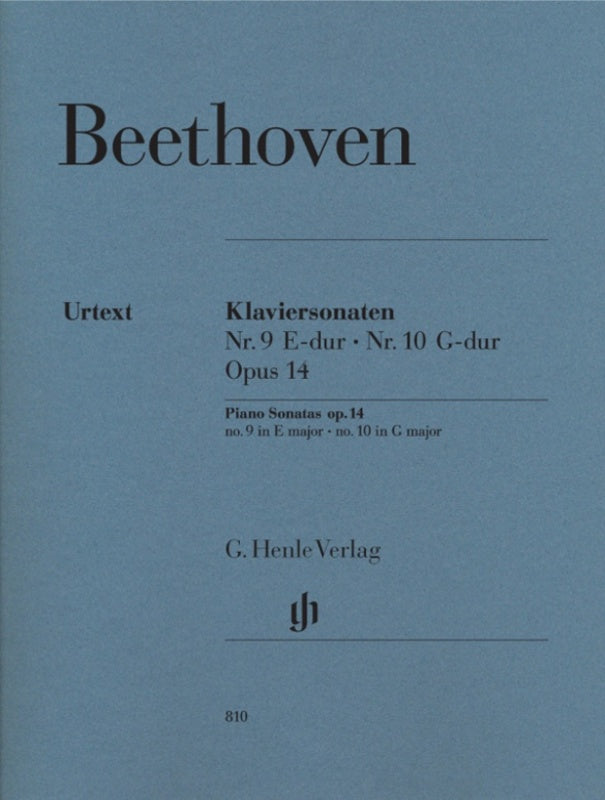 Beethoven: Piano Sonatas no. 9 and no. 10 E major and G major op. 14 no. 1 and no. 2