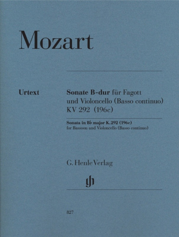 Mozart: Sonata in B-flat Major K 292 Bassoon/Piano