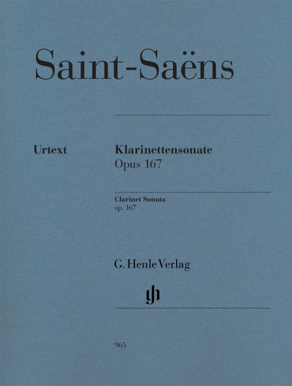 Saint-Saëns: Clarinet Sonata op. 167 for Clarinet & Piano