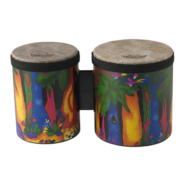 Remo Kids Percussion® Bongo, Fabric Rain Forest