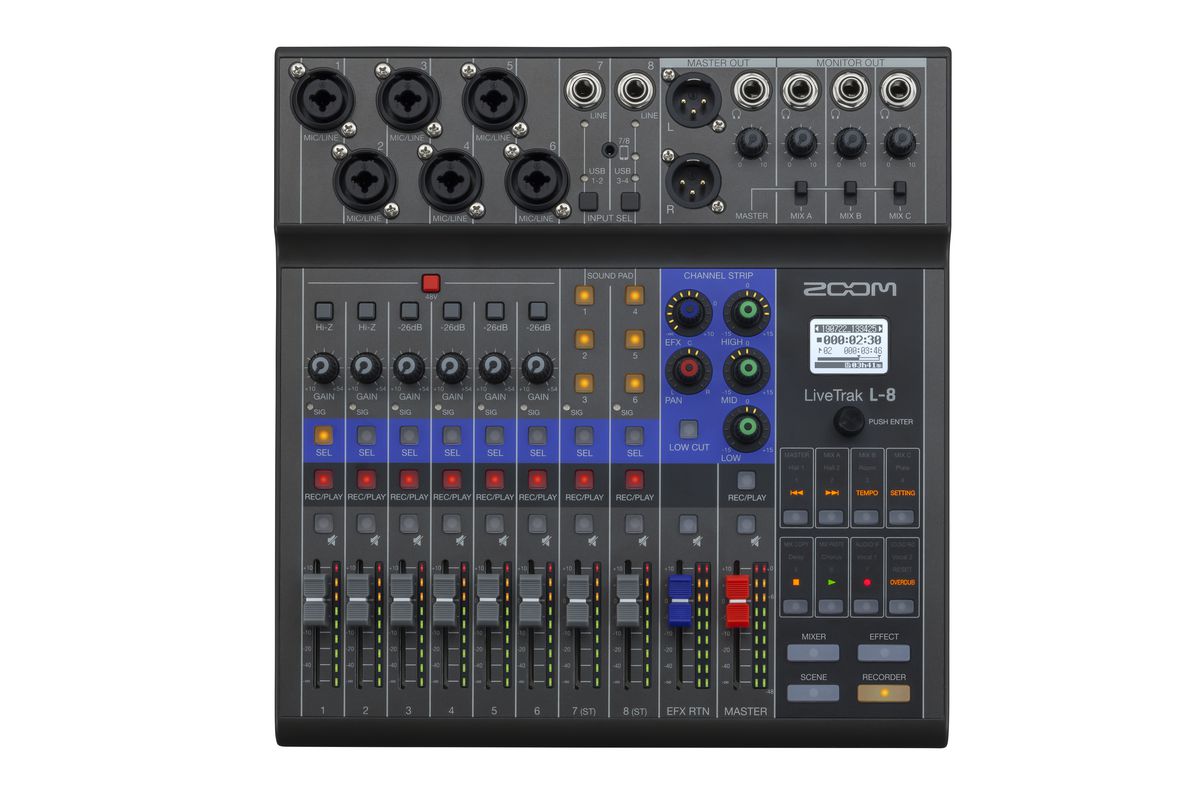 Zoom LiveTrak L-8 Digital Mixer + Recorder
